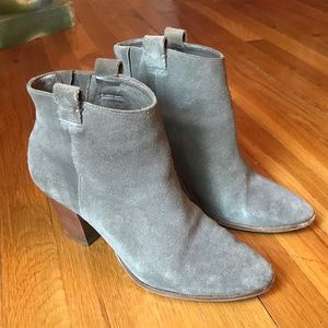 J. Crew Grey Suede Ankle Booties